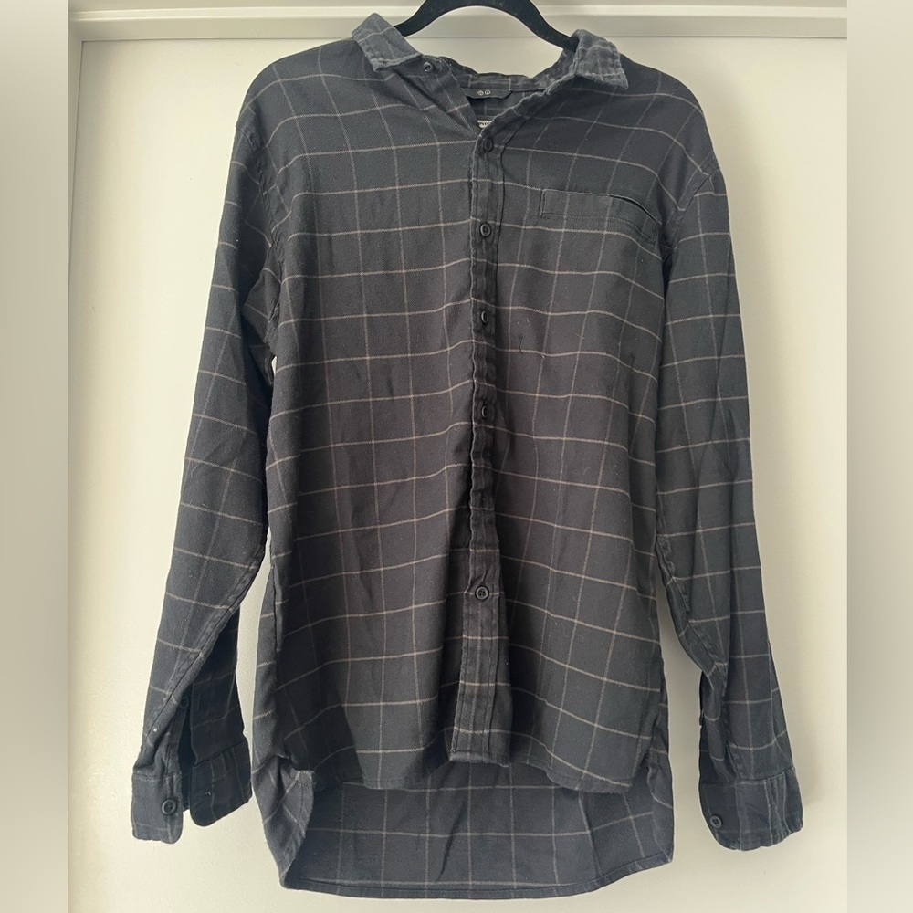 Levi’s | Men’s One Pocket Long Sleeve Plaid Shirt | Black/Gray | L